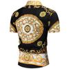 Herren Lässig Locker Kurzarm Ethno-Stil Vintage Print Button-Down T-Shirt