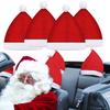 Car Headrest Covers Santa Hat Set of 4pcs For Car