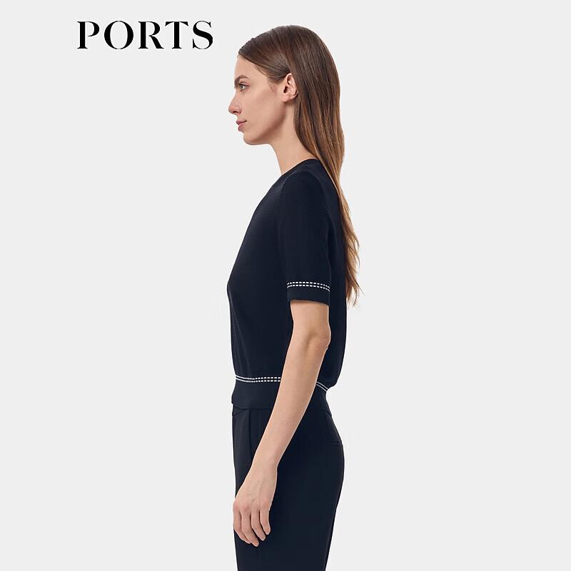 PORTS Women's Color-Block Jacquard Knit Top