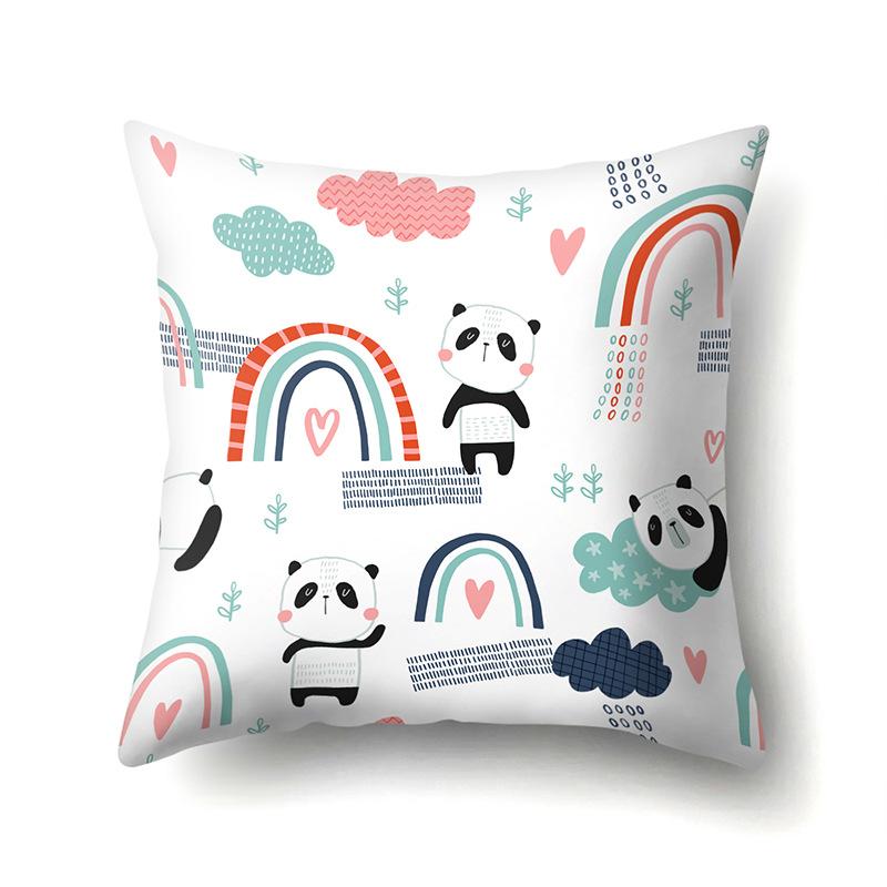 Geometric Creative Single-Sided Pillow Cover Living Room Sofa Cushion Cover Polyester Pillow Cover Office Waist Cover