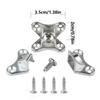 L Bracket Detachable Corner Brace, Removable Heavy Duty Butterfly Corner Bracket for Wood Furniture Cabinet Table Bed Chair
