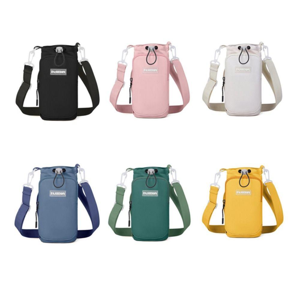Adjustable Shoulder Strap Crossbody Water Bottle Bag Casual Waterproof Water Bottle Protective Sleeve Wear-resistant