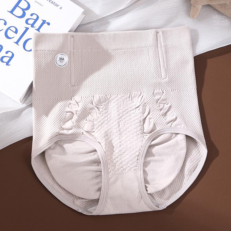 Ladies Spring and Autumn High Waist Belly Light Plastic High Waist Triangle Briefs