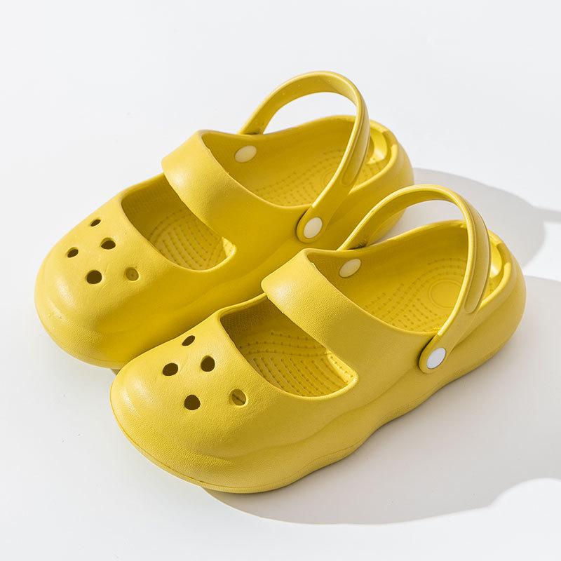 Modne Urocze DIY Letnie Kapcie Damskie Modne Drewniaki Miękkie EVA Lekkie Buty Ogrodowe Dziewczęce Domowe Uliczne Klapki Sandały na Platformie