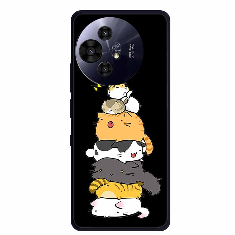 Coque For TCL 50 Pro NxtPaper 5G Case Shockproof Black Silicone Soft TPU Back Cover For TCL 50 Pro NxtPaper Phone Case Cartoon