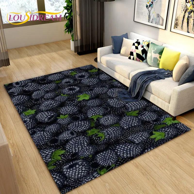 Fruits Vegetables Kitchen Mat Area Rug Carpet for Living Room Bedroom Playroom Sofa decor home Non-slip rug Floor Mat Soft