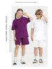 LVLV American Brand Trendy 275g Pure Cotton Loose T-shirt and Sports Shorts Set for Men, Women, and Kids.