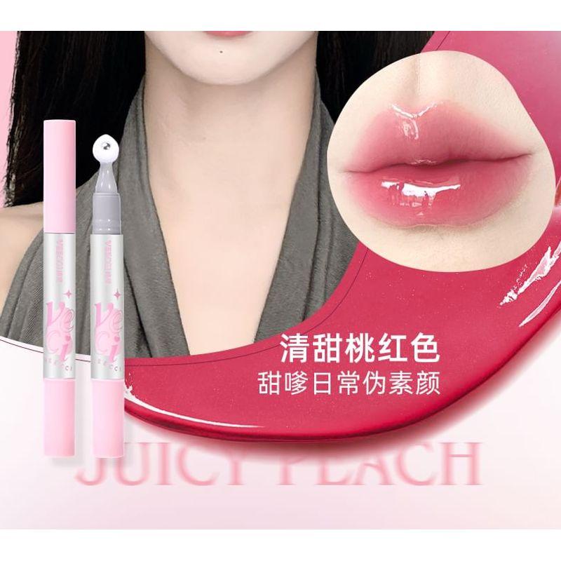 VEECCI - Crystal Clear Roll-On Lip Gloss Pen - 6 Colors