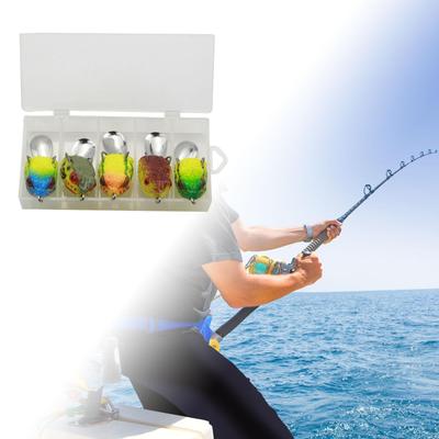 5x Fishing Lure Professional Realistic Multifunctional 1" Length Silicone for Bass