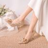 Fashion Aphixta 8cm 6cm Stiletto Heels Wedding Pumps Women Party Shoes Silver Crystal Butterfly Knot Pointed Toe Sexy High Heels