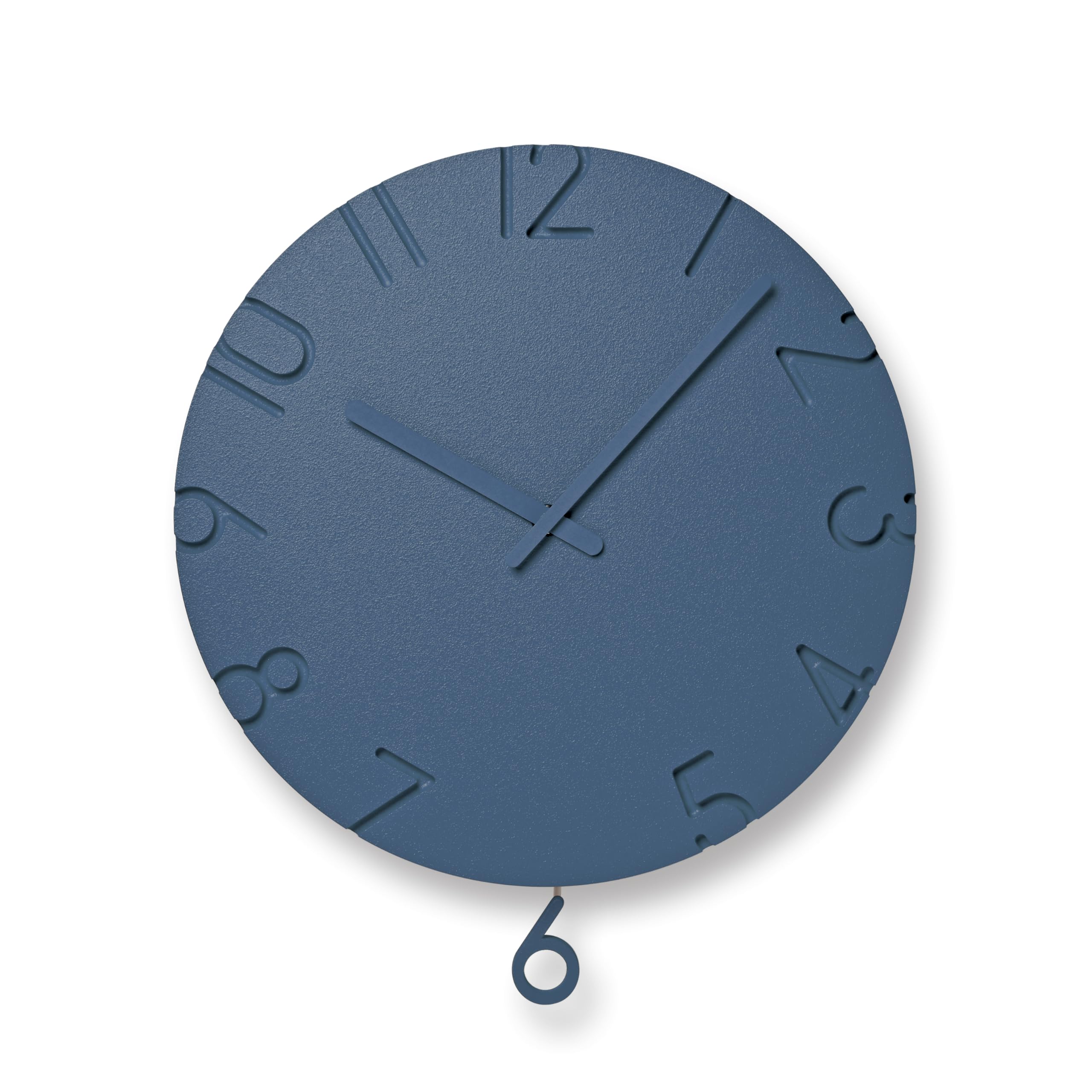 

Lemnos Wall Carved Swing Colored Analog BL Clock, Pendulum, Blue, NTL24-17 синій