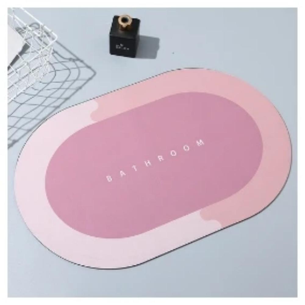 

Суперабсорбирующий противоскользящий коврик для ванной комнаты Диатомитовый коврик для ванной Коврик для ванной Коврик для двери Коврик для душа Легко чистить Дом 400MMx600MM розовый