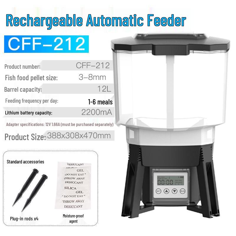 Smart Solar Automatic Fish Feeder for Indoor/Outdoor Koi Ponds