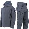 Winter Outdoor Men's Training Suit Tactical Camouflage Assault Plush Waterproof Adventure Skiing Jacket Travel Clothing Workwear