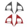 Real Carbon Fiber Steering Wheel Button Stickers for 11-18 Volkswagen Touareg