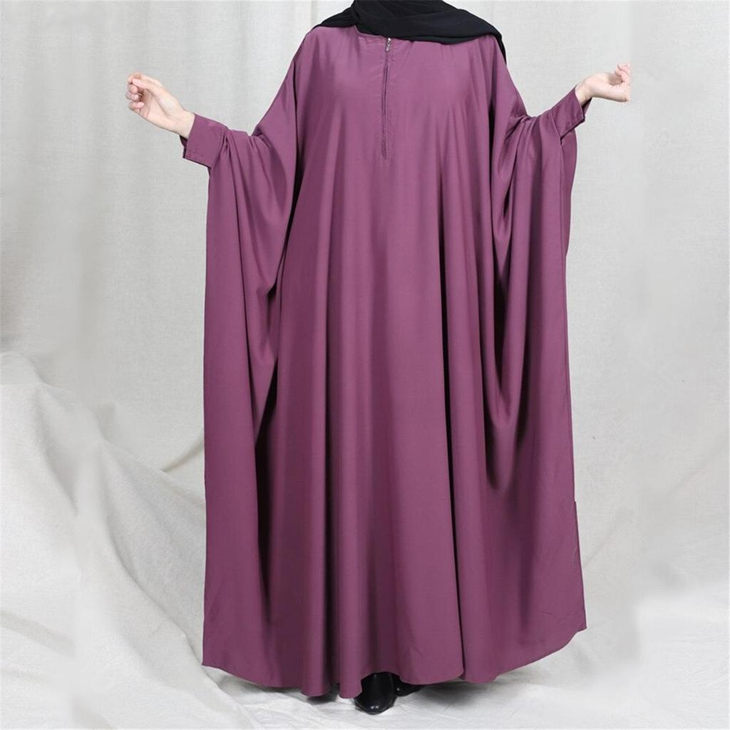M215# Middle Eastern Muslim Women's Loose Batwing Sleeve Islamic Dress Robe