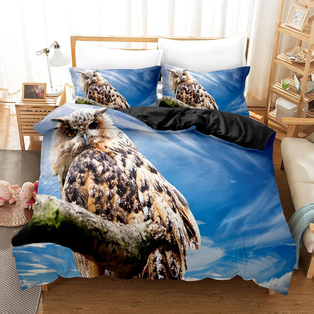Comforter 3Dthe Owl Bedding Sets With Twin Full Queen King Bedclothes