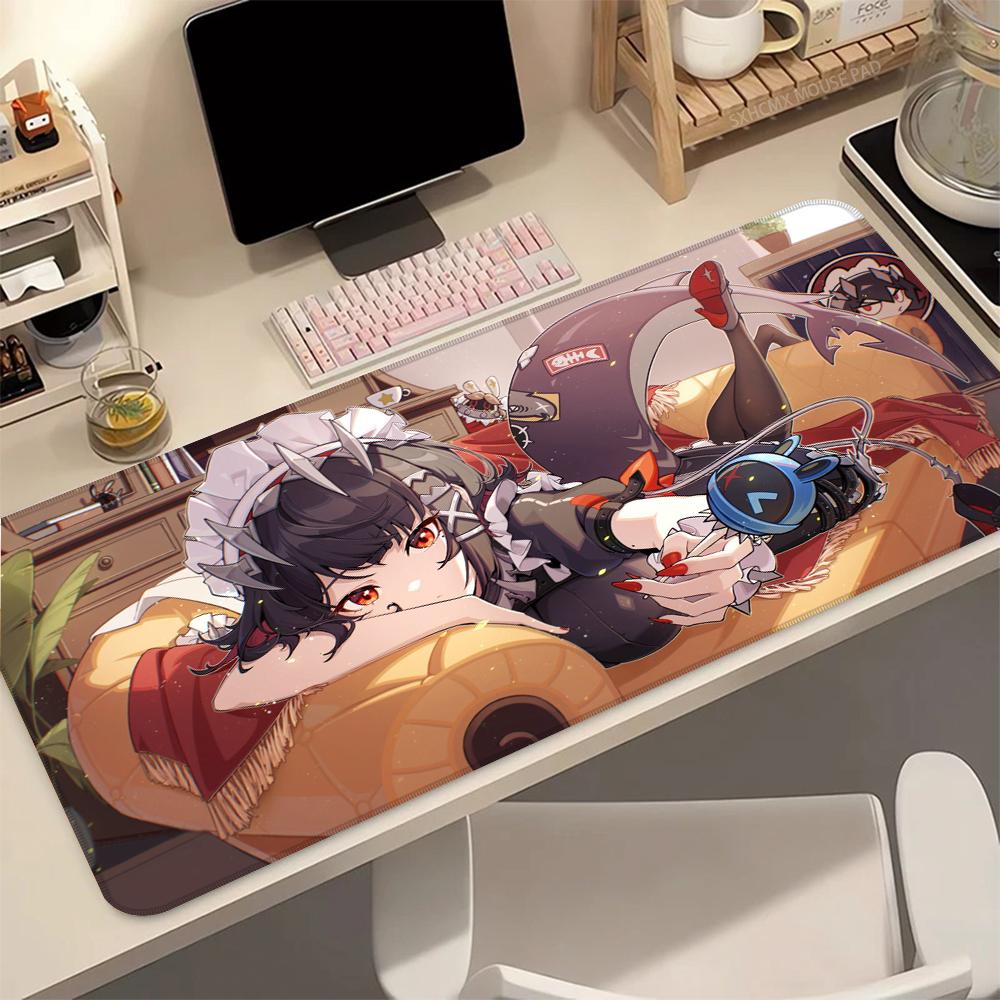 Zenless Zone Zero Ellen Joe Mouse Pad Maid Shark Anime Girl Mousepad Kawaii Desk Mat for PC Gaming Accessories Keyboard Mat
