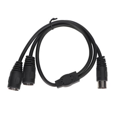 Cavo Splitter Adattatore DIN 5 Pin Maschio a 2 DIN 5 Pin Femmina Alta Precisione 1.6ft