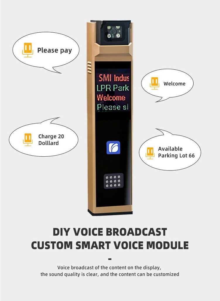 LPR License Plate Recognition System for UK, USA, Thailand, Laos, Myanmar, Vietnam, India, Etc. with Barrier Gate Integration