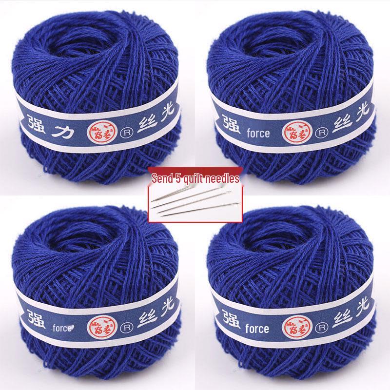 Thickened Cotton Thread Quilt Needle for Handcrafting: Red Duvet Cover, White Vintage Darning Ball