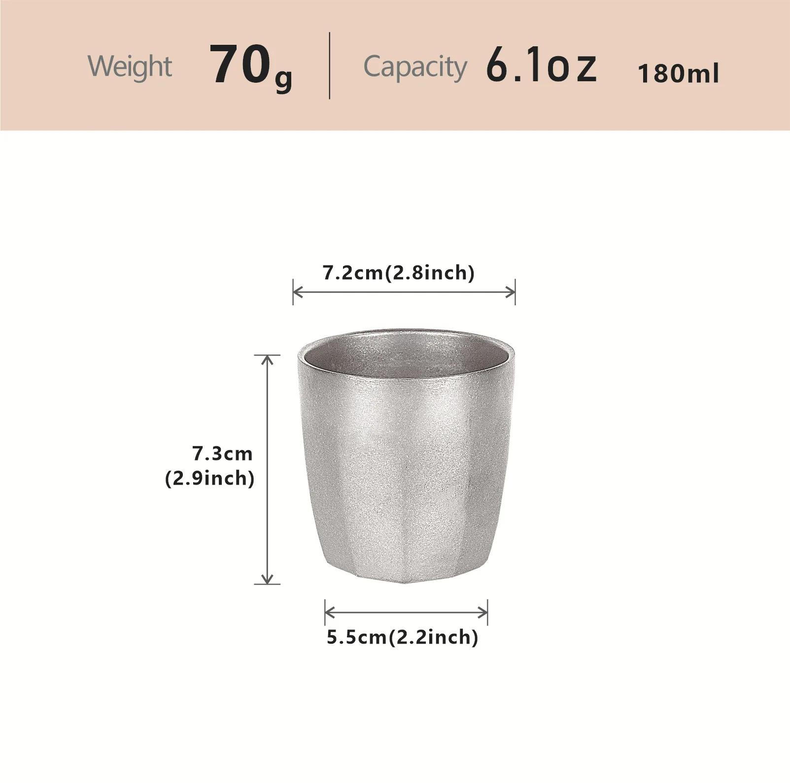 Retro Frosted Double-walled 304 Stainless Steel Cup for Home Coffee Cup Double-walled Cold-proof Beer Cup Tea Cup Juice Cup 180-450ml
