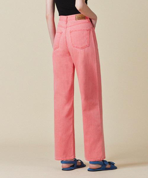 HAINT Rainbow Color Jeans_Coral Pink