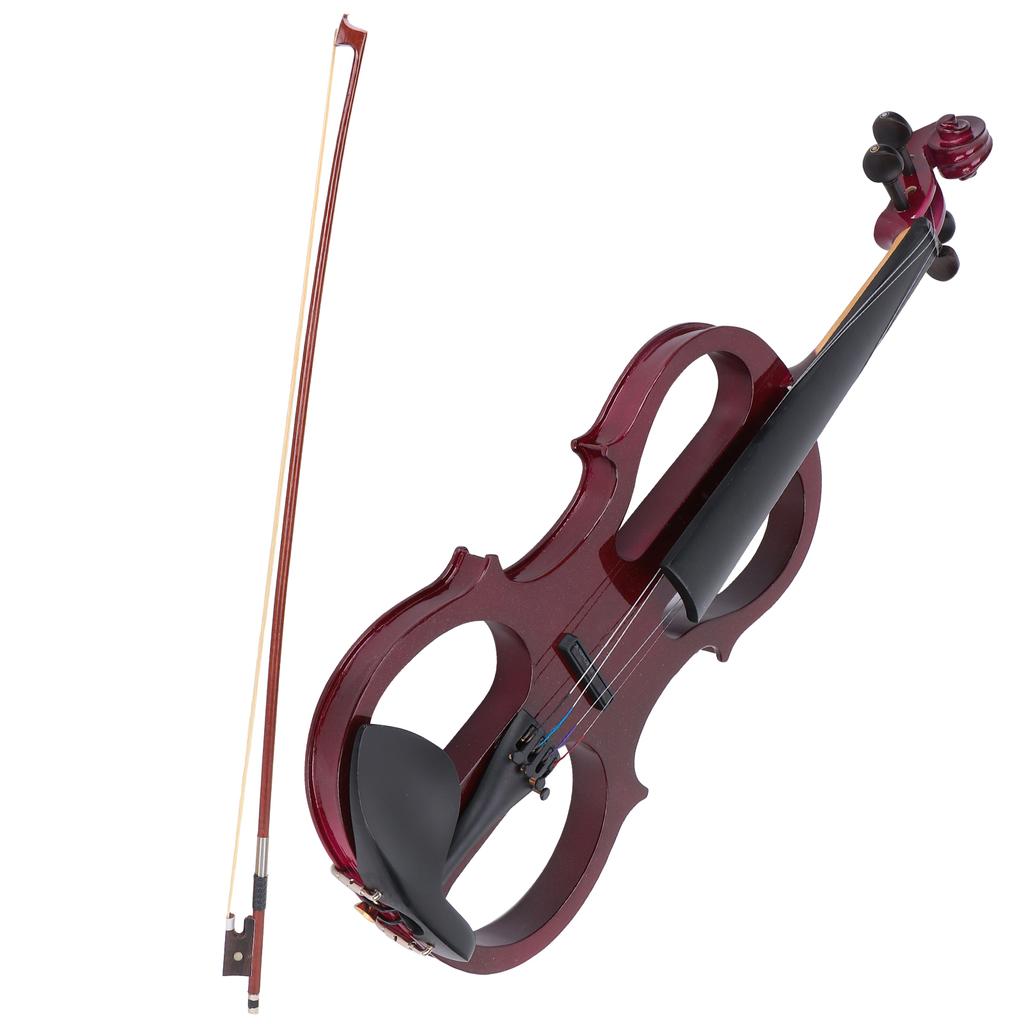 Electronic Violin Set 44 Electric Adjustable Kit with Tuner Bow String Box AU?03