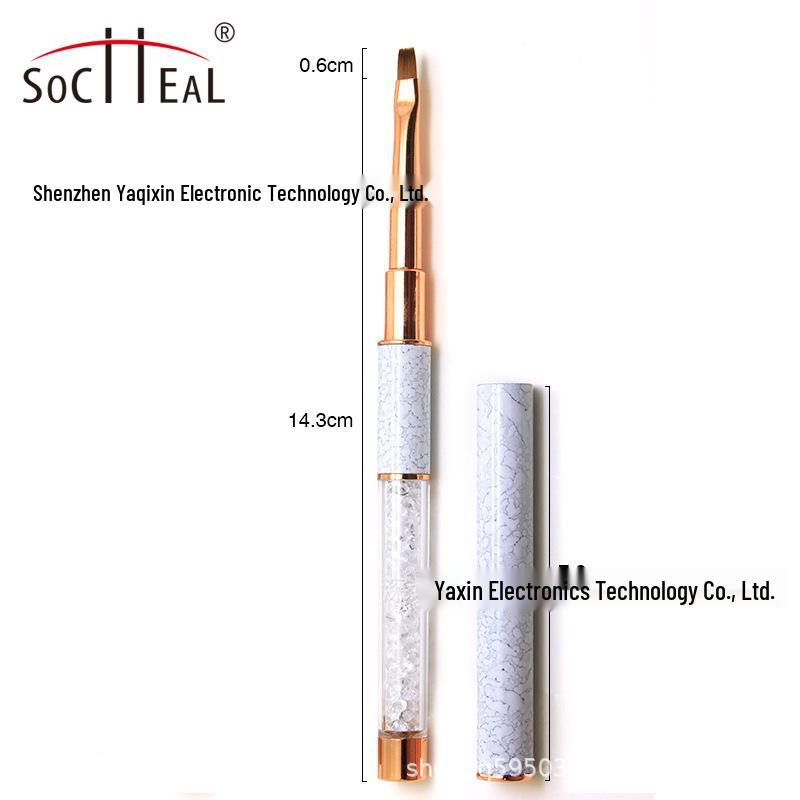 

Белый мрамор и розовое золото кисть для маникюра с гелем-лайнером с крышкой