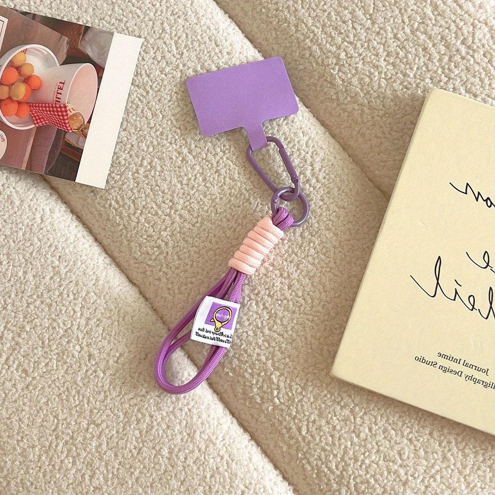 Splicing Color Mobile Phone Lanyard Multi-functional Keychain Mobile Phone Backpack Rope Hanging Ornaments