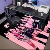 Custom Name Pink Kpop Fashion Rug for Living Room, Game Rooms, Office, Bedroom, Floor Mat Playful Design, fan gifts Christmas decor