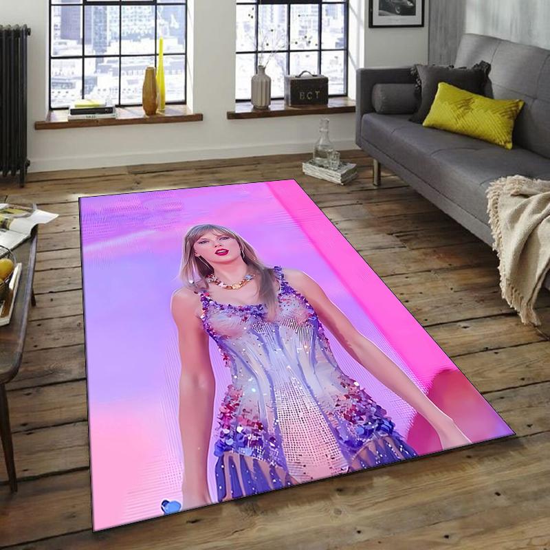 1pc Taylor Swift1 Design Area Rug - Non-Slip, Soft & Cozy Floor Mat for Living Room, Bedroom, Office - Indoor/Outdoor Decorative Carpet