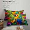 3Pcs Multicolor Duvet Cover With 2 Pillowcases 3D Printed Parrot Floral Gifts For Teen Adult Home Decor Single Size Bedding Sets