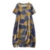 summer new loose printing medium and long dress that covers the belly and shows thinness