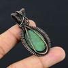 Malachite, Moonstone Handmade Copper Wire Wrap Pendant 2.36" K8y44