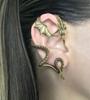 1pair Gothic Dragon Stud Wrap Earrings Left Right Gold Color Woman Retro Personality Design Animal New Female Ear Ornament Jewelry