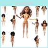 Arical Doll Toy 11.5 Inch 4d Brown African Jointed Doll 30cm Height Plastic Material Static Display