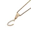 26 English Women'S Letter Pendants Necklace Twist Chain Zircon Letter Pendants Jewelry