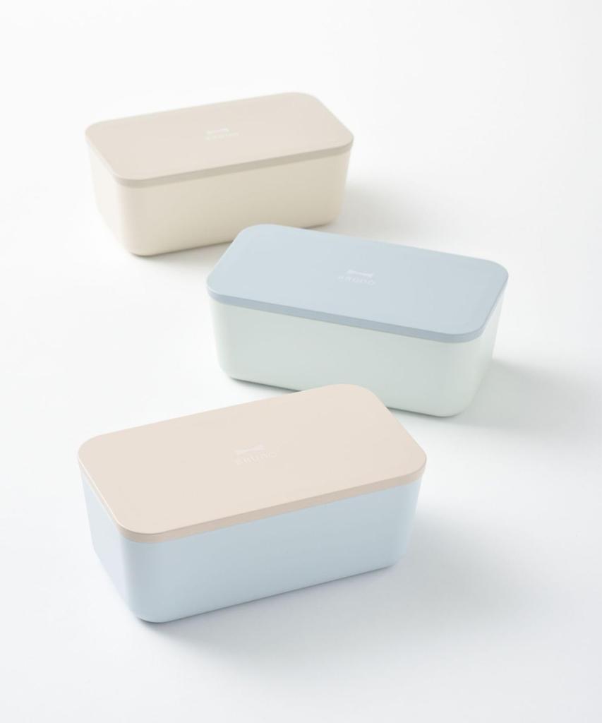 BRUNO Yamanaka Lacquer Lunch Single Dishwasher and Microwave No Size Two-Tone Box, Tier, Safe, Blue, Included, RBHK012-BL