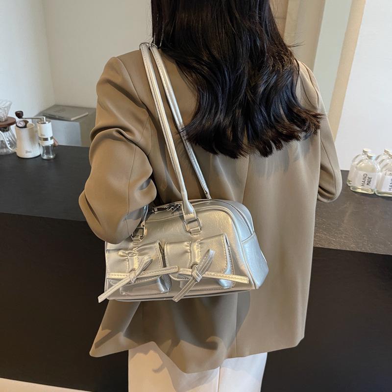 Borsa a Spalla da Donna 2024 Stile Coreano Minimalista Multi-tasche per Viaggi Casual alla Moda