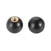 2pcs M4/M5/M6 Thread Bakelite Ball Knob Clamping Nuts Copper Core Handle Plastic Red/Black for Machinery Equipment Valve Machine