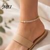 Decorative Ankle Jewelry 4mm Cubic Zirconia Classic Tennis Bracelet, Adjustable Rhinestone Anklet Foot for Women, Hypoallergenic Dainty Bracelet