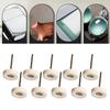 10pcs 25mm Wool Felt Polishing Wheels with Buffer Pad for Electric Grinder, Mini Polishing Kit for Metal, Rust, Oxide Removal