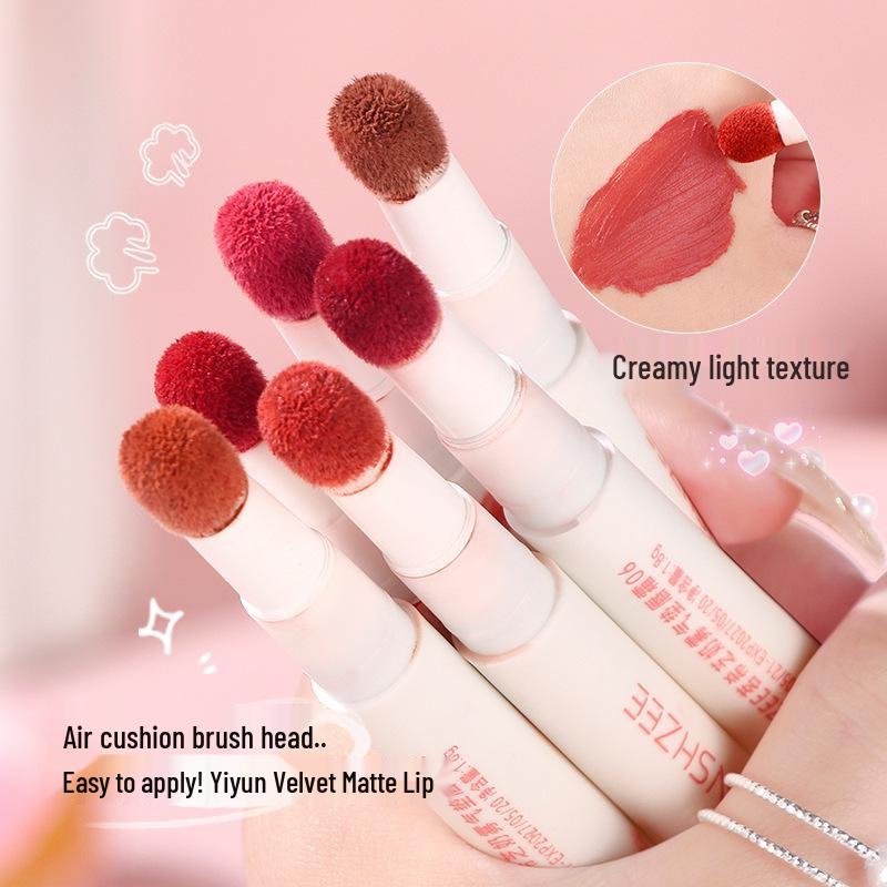 MINSHZEE Ming Xizhi Mattes Air Lippen-Gloss: Leichte Lippencreme & Puder für Herbst und Winter Aufhellung.