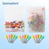 100Pcs/Box Dental Treatment Brush Prevention Brush Polishing Polisher Disposable Pointed Cup Head Brush Head Dental