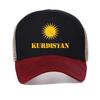 Kurdische Flagge Kurdistan Flagge Netz Baseballkappe Mode Herren Damen Atmungsaktiv Sonne Papa Hut Outdoor Lässig Snapback Kappen