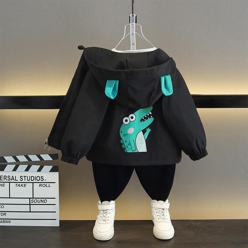 Boys and Girls Casual Coat 2025 Spring and Autumn Children's Fashion Hooded Zipper Jacket