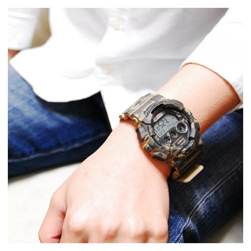 Casio DIGITAL Series-three Eyes, Camouflage Shockproof and Waterproof Movement, Quartz Movement, Resin Strap, Japanese and Korean Watch, GD-120CM-5