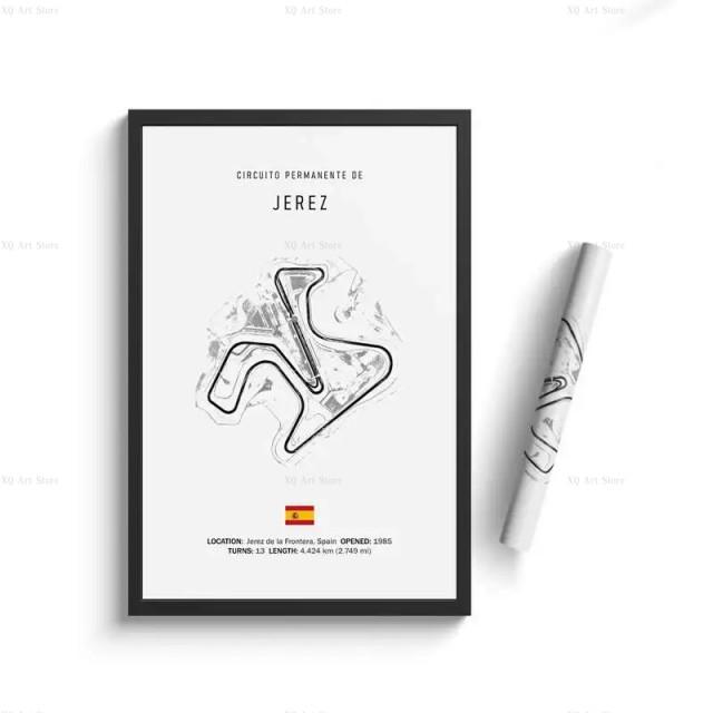 Nordic France Spain Imola Racing Track Circuit Canvas Painting F1 Wall Art Posters Aesthetic Motorsport Decoration Room Decor
