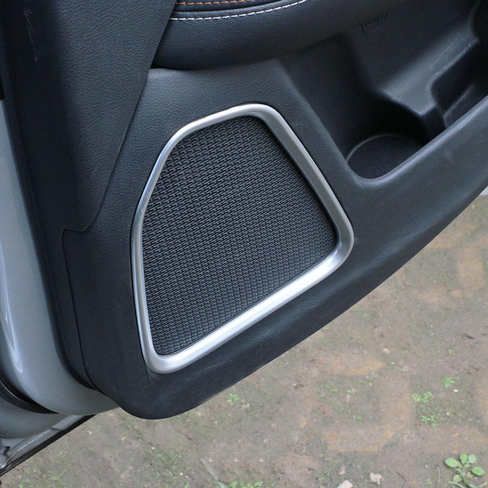 2 Stück Auto Hintertür Audio Lautsprecherabdeckung für Jeep Compass 2017 2018 2019 Rahmen Dekor Aufkleber Innenraumzubehör